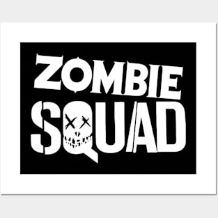 ZOMBIE SQUAD Logo (White) Posters and Art